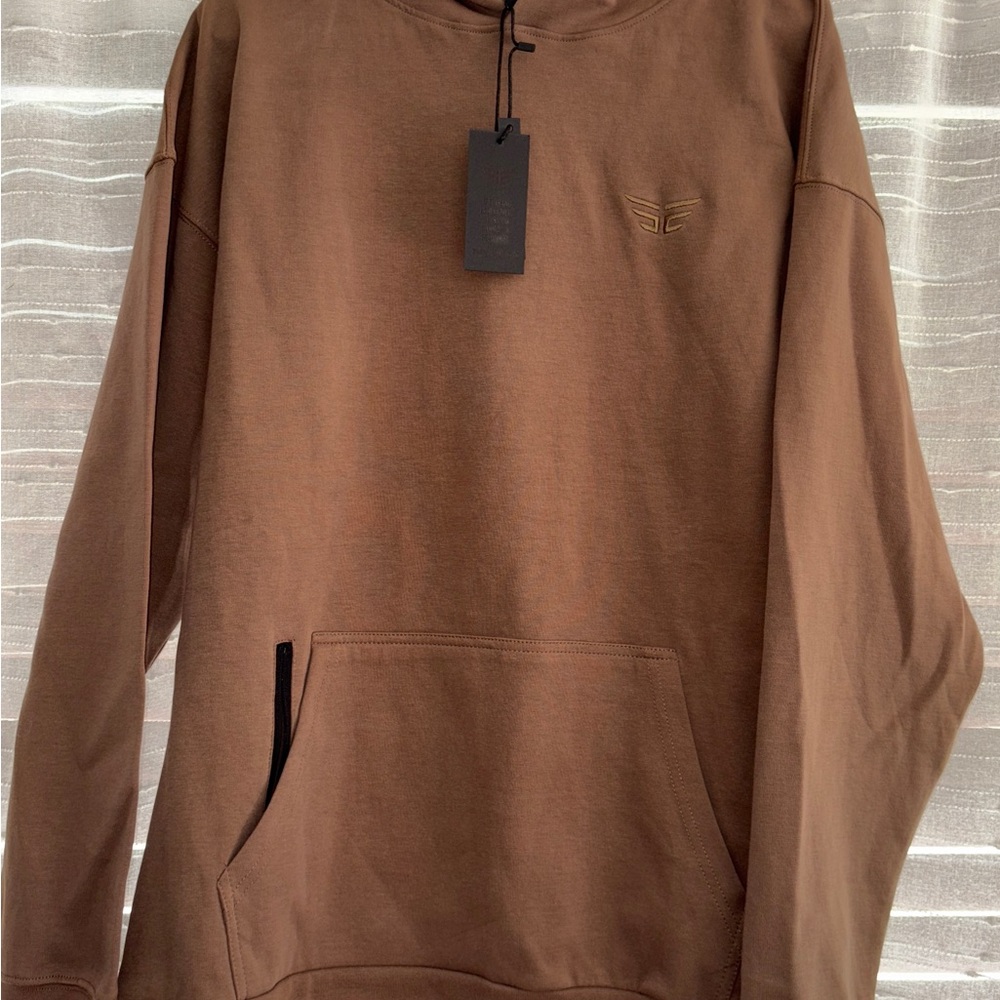 Edge Tan Hoodie with Logo